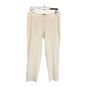 Eileen Fisher White Elastic Waist Slim Ankle Pant Size Medium